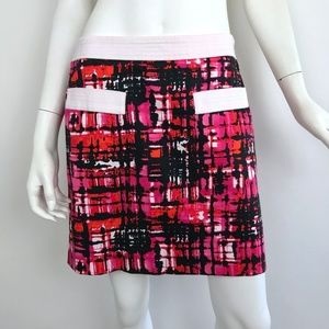 {Etcetera} Multicolor Pattern Cotton Skirt